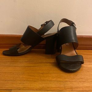 & Other Stories Heeled Black Leather Sandals